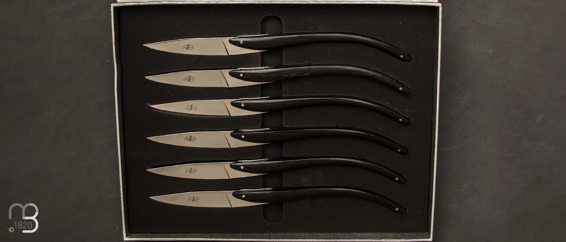 Coffret 6 Couteaux Table Laguiole Pic 3 Coffret 6 Couteaux Table Laguiole Pic