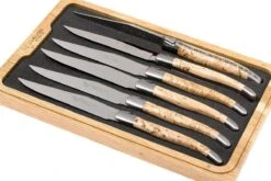 Laguiole En Aubrac Set De Couteaux à Steak 6 Pièces Bouleau, 62C99BHIH 9 Laguiole En Aubrac Set De Couteaux à Steak 6 Pièces Bouleau, 62C99BHIH -Laguiole AU62C99BHIH 02 laguiole en aubrac au62c99bhih 02
