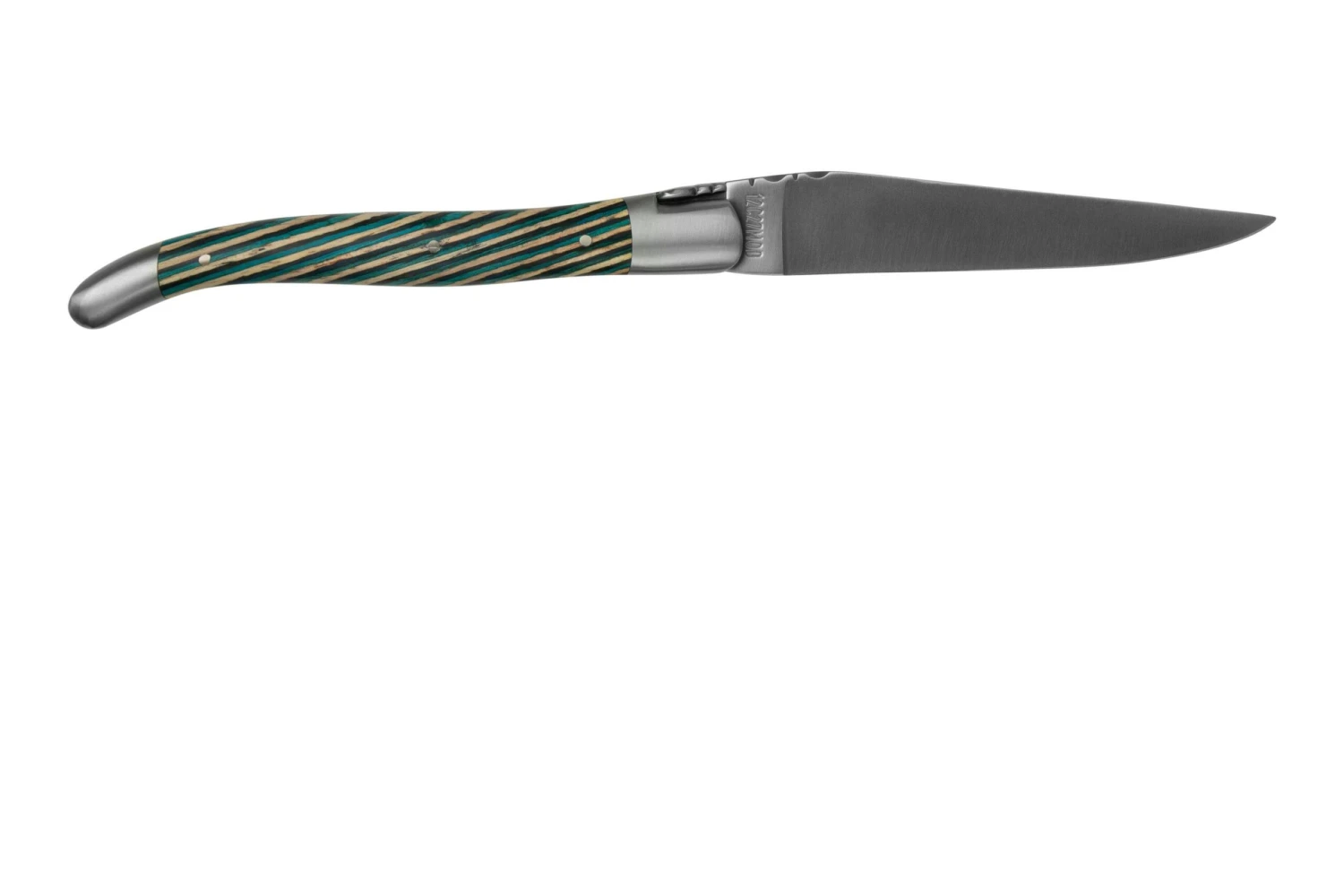 Laguiole En Aubrac Samba Turquoise L0212SATIF Bois De Samba Turquoise, Mat, Couteau De Poche Laguiole, 12 Cm 4 Laguiole En Aubrac Samba Turquoise L0212SATIF Bois De Samba Turquoise, Mat, Couteau De Poche Laguiole, 12 Cm – Image 2