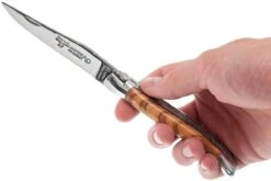 Laguiole En Aubrac 12cm Doubles Platines, Loupe D'olivier, L0712LLI-FSJ1 -Laguiole AUL0712LLI FSJ1 07 laguiole en aubrac aul0712lli fsj1 07