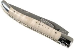 Laguiole En Aubrac 12cm Doubles Platines, érable Ondé Guilloché à La Main L0712EEN1/FSJ1 -Laguiole AULL0712EEN1 FSJ1 04 laguiole en aubrac