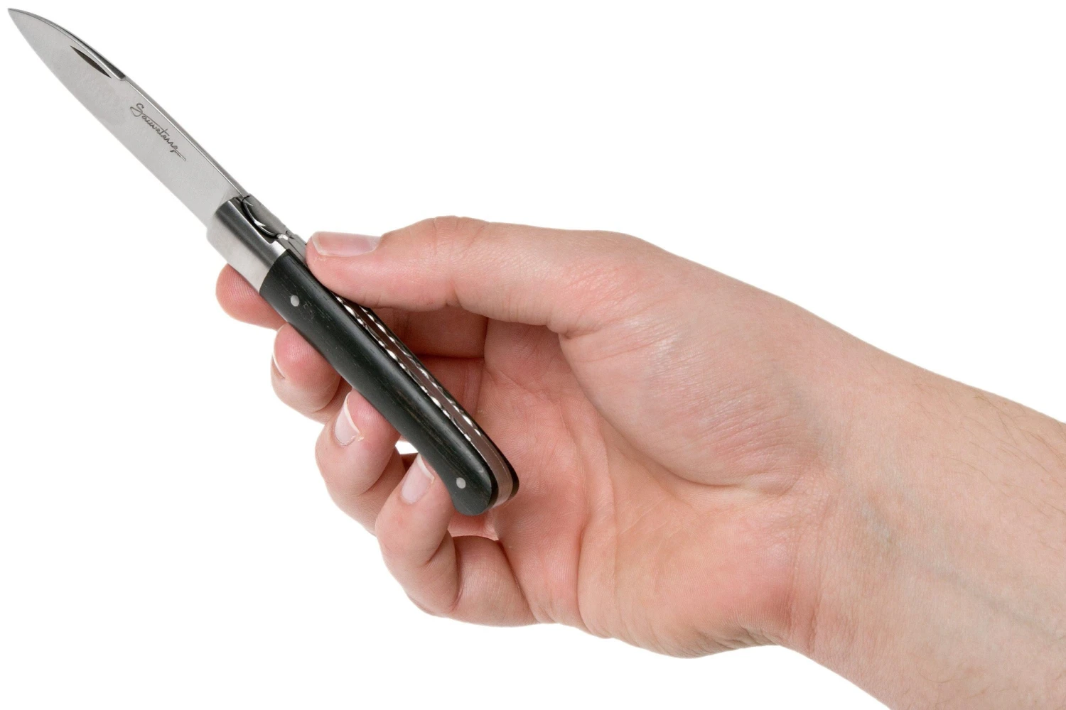 Laguiole En Aubrac Sauveterre 9 Cm Guillocheés Bois D'ébène, Couteau De Gentleman 10 Laguiole En Aubrac Sauveterre 9 Cm Guillocheés Bois D'ébène, Couteau De Gentleman – Image 8