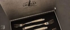 Coffret De 6 Fourchettes De Table LAGUIOLE Manches En Os Lame Brillante Par Forge De Laguiole -Laguiole Coffret 6 fourchettes table LAGUIOLE manche os Forge de Laguiole 4 zoom