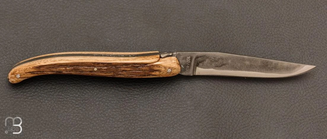 Couteau " Buron De Camejane " Laguiole Plein Manche Châtaigner De La Gerle Par Forge De Laguiole - Série Limitée 4 Couteau " Buron De Camejane " Laguiole Plein Manche Châtaigner De La Gerle Par Forge De Laguiole - Série Limitée – Image 2