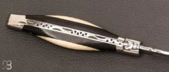 Couteau " Dodu " Par Laguiole En Aubrac - Ebène Et Ivoire De Mammouth -Laguiole Couteau Dodu par Laguiole en Aubrac Ebene et ivoire de mammouth 3 zoom