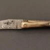 Couteau Laguiole 11 Cm Par La Forge De Laguiole - Pointe De Corne Et Lame Damas -Laguiole Couteau Forge Laguiole Pointe corne damas 1 zoom