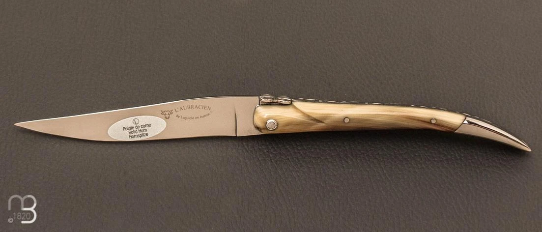 Couteau " L'Aubracien " Par Laguiole En Aubrac - Pointe De Corne 3 Couteau " L'Aubracien " Par Laguiole En Aubrac - Pointe De Corne