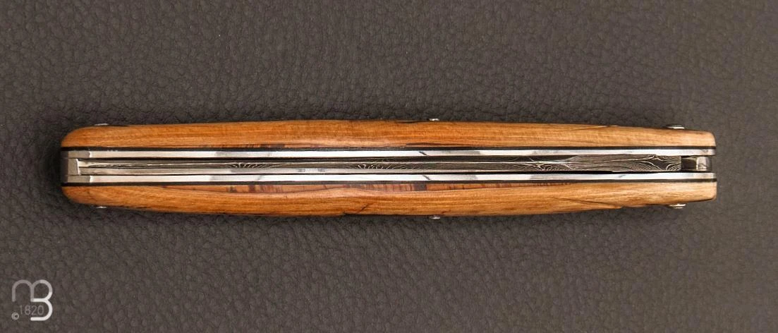 Couteau " Laguiole Authentique 13 Cm" Pièce Unique Damas Et Mammouth Par Rozelier Fabien- Ty Coutelier 9 Couteau " Laguiole Authentique 13 Cm" Pièce Unique Damas Et Mammouth Par Rozelier Fabien- Ty Coutelier – Image 7