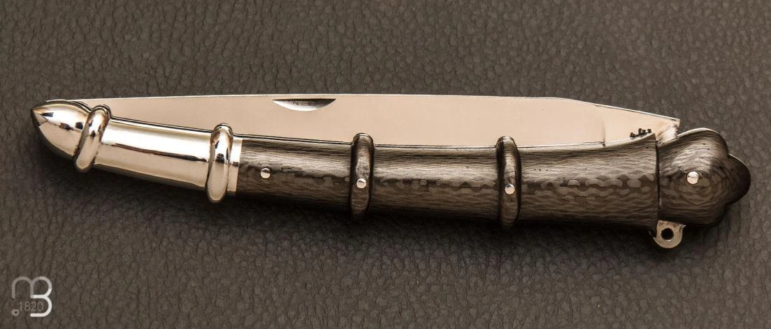 Couteau Laguiole 14 Cm Manche Fibre De Carbone Par Stéphane Rambaud 8 Couteau Laguiole 14 Cm Manche Fibre De Carbone Par Stéphane Rambaud – Image 6