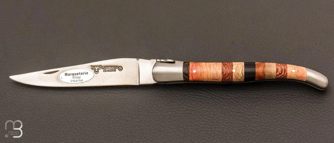Couteau Laguiole Aubrac 12 Cm Marqueterie Woodstock 3 Couteau Laguiole Aubrac 12 Cm Marqueterie Woodstock
