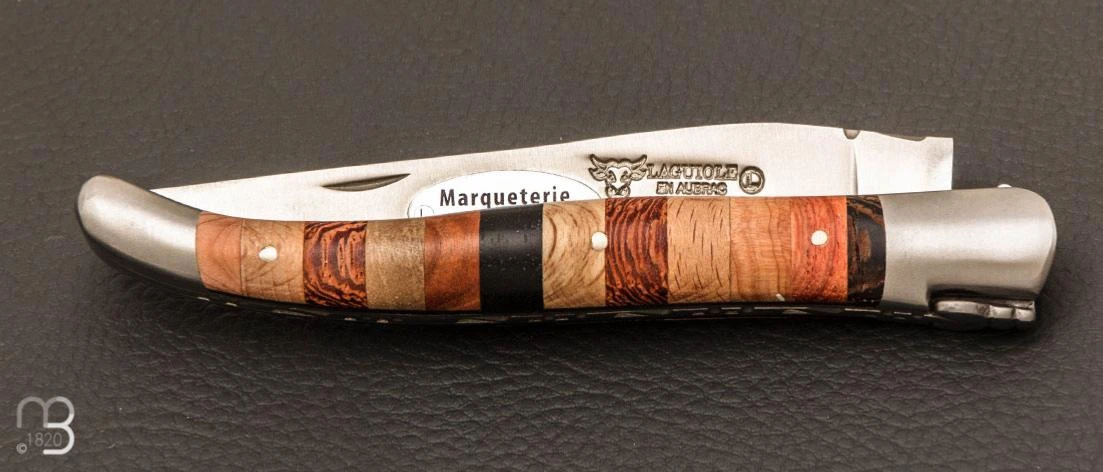 Couteau Laguiole Aubrac 12 Cm Marqueterie Woodstock 6 Couteau Laguiole Aubrac 12 Cm Marqueterie Woodstock – Image 4