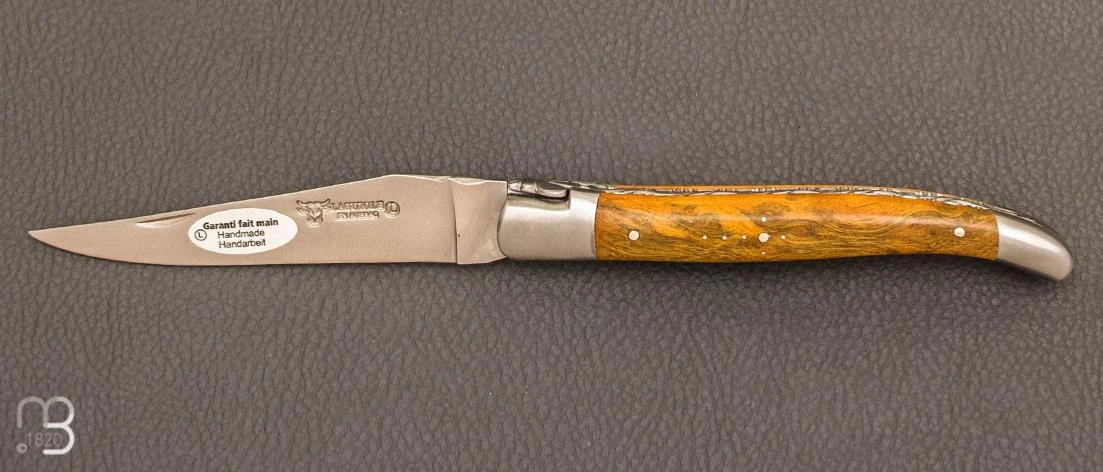 Couteau Laguiole Aubrac 12 Cm Cheese Wood - Platines Guillochées 3 Couteau Laguiole Aubrac 12 Cm Cheese Wood - Platines Guillochées