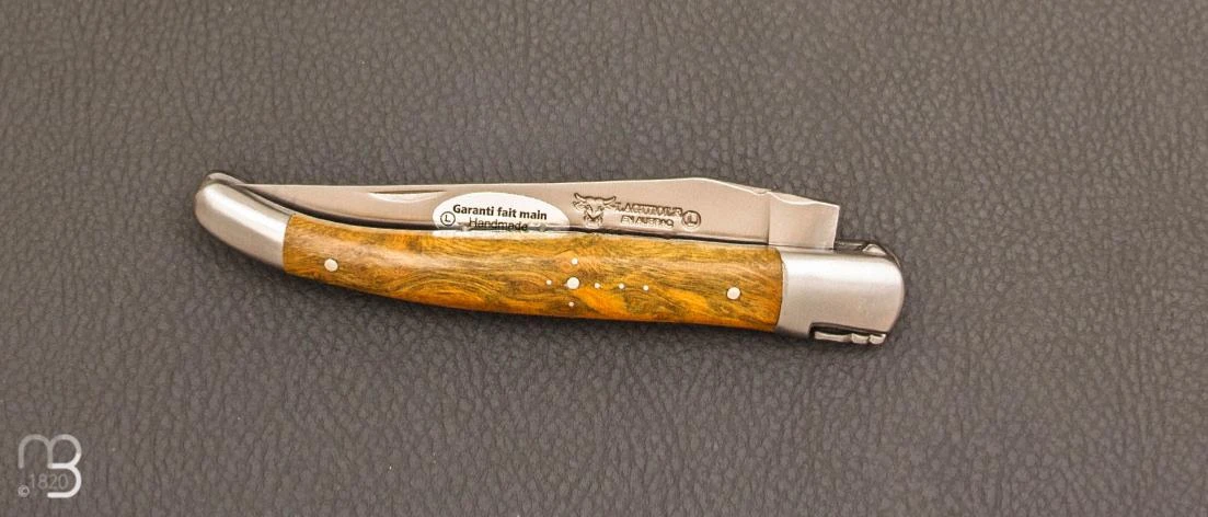 Couteau Laguiole Aubrac 12 Cm Cheese Wood - Platines Guillochées 6 Couteau Laguiole Aubrac 12 Cm Cheese Wood - Platines Guillochées – Image 4