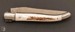 Couteau Laguiole Aubrac 12CM Bois De Cerf Et Lame En Acier Inoxydable -Laguiole Couteau Laguiole Aubrac Bois cerf acier inoxydable 2 zoom