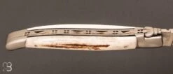 Couteau Laguiole Aubrac 12CM Bois De Cerf Et Lame En Acier Inoxydable -Laguiole Couteau Laguiole Aubrac Bois cerf acier inoxydable 4 zoom