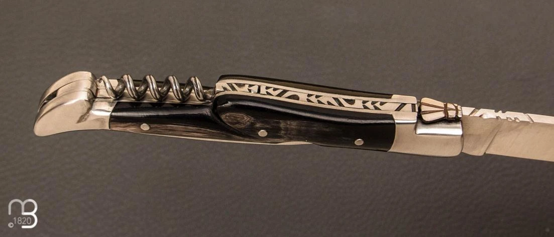 Couteau "Laguiole Berthier" 12cm 3 Pièces Corne Ronde 5 Couteau "Laguiole Berthier" 12cm 3 Pièces Corne Ronde – Image 3