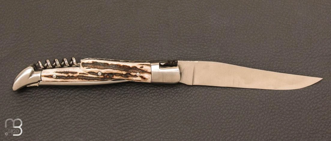 Couteau "Laguiole Berthier" 12cm 3 Pièces Bois De Cerf 4 Couteau "Laguiole Berthier" 12cm 3 Pièces Bois De Cerf – Image 2