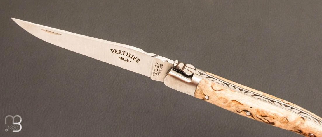 Couteau " Laguiole Berthier " 12cm - Bouleau - Lame 12c27 5 Couteau " Laguiole Berthier " 12cm - Bouleau - Lame 12c27 – Image 3