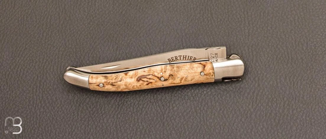 Couteau " Laguiole Berthier " 12cm - Bouleau - Lame 12c27 6 Couteau " Laguiole Berthier " 12cm - Bouleau - Lame 12c27 – Image 4