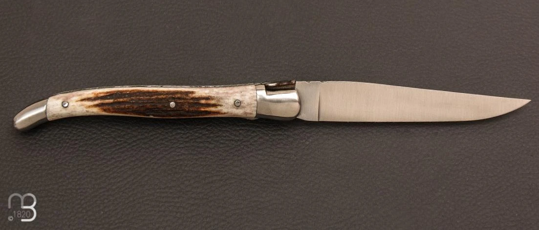 Couteau " Laguiole Berthier " Bois De Cerf 13 Cm Lame En Acier XC75 4 Couteau " Laguiole Berthier " Bois De Cerf 13 Cm Lame En Acier XC75 – Image 2