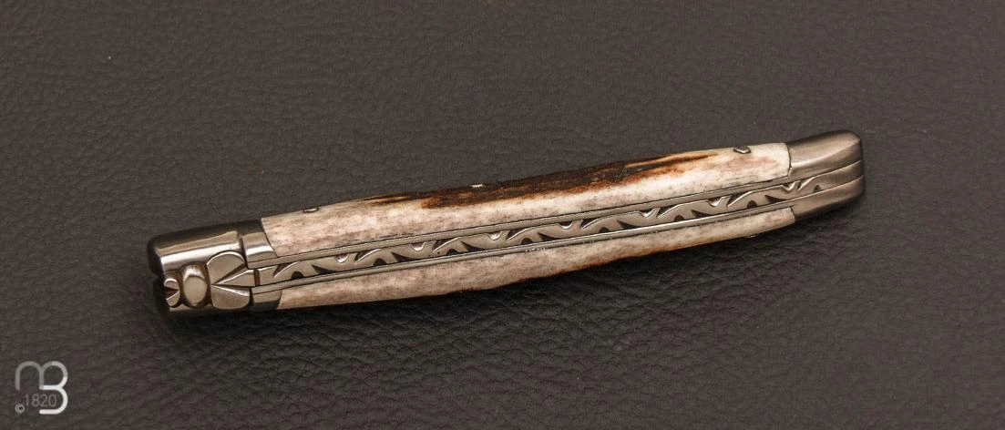 Couteau " Laguiole Berthier " Bois De Cerf 13 Cm Lame En Acier XC75 8 Couteau " Laguiole Berthier " Bois De Cerf 13 Cm Lame En Acier XC75 – Image 6