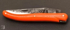 Couteau Laguiole Fait Main Par Stéphane Rambaud - G10 Orange -Laguiole Couteau Laguiole G10 Orange fait main par Stephane Rambaud 5 zoom