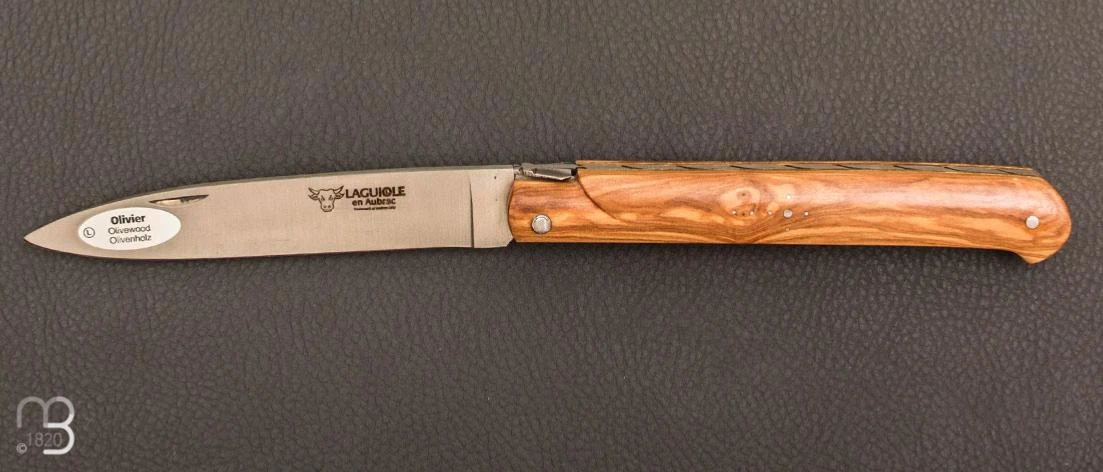 Couteau Laguiole Droit 13 Cm Par Laguiole En Aubrac - Olivier 3 Couteau Laguiole Droit 13 Cm Par Laguiole En Aubrac - Olivier