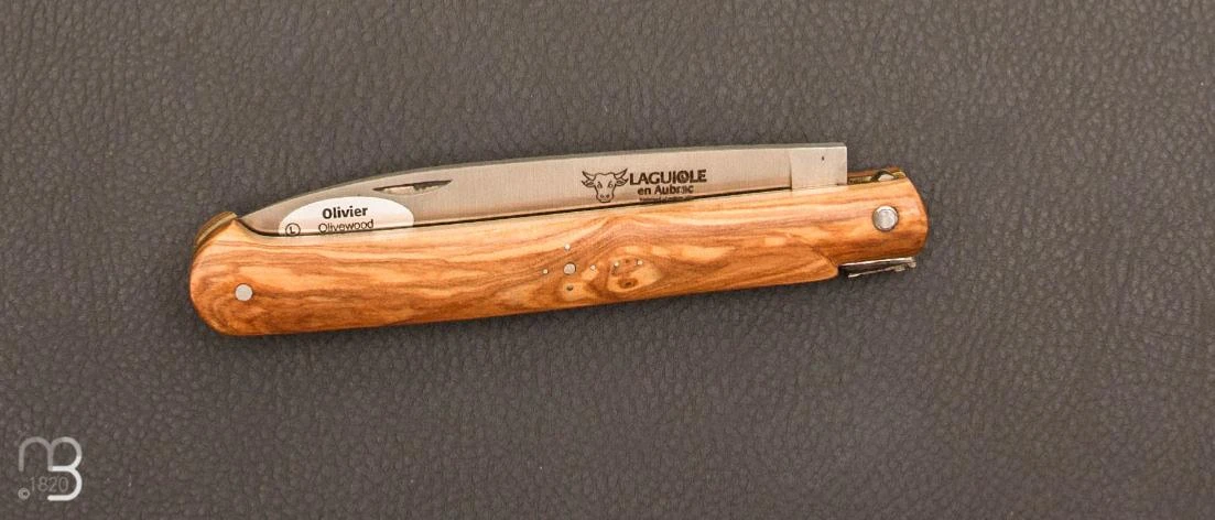 Couteau Laguiole Droit 13 Cm Par Laguiole En Aubrac - Olivier 7 Couteau Laguiole Droit 13 Cm Par Laguiole En Aubrac - Olivier – Image 5