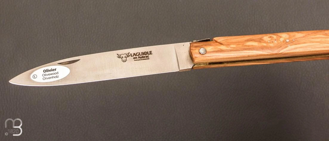 Couteau Laguiole Droit 13 Cm Par Laguiole En Aubrac - Olivier 5 Couteau Laguiole Droit 13 Cm Par Laguiole En Aubrac - Olivier – Image 3