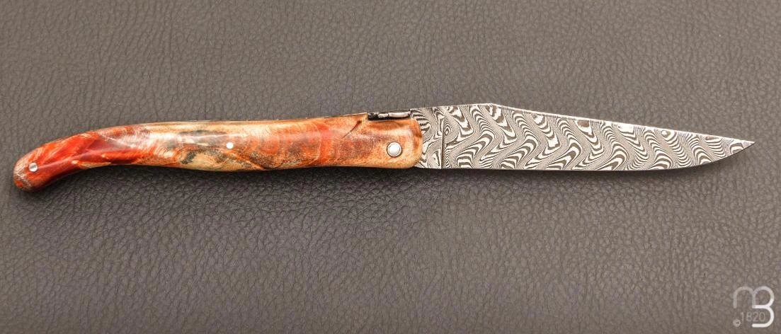 Couteau Laguiole En Aubrac 12 Cm Manche En Fourche De Peuplier Teinté Et Stabilisée 4 Couteau Laguiole En Aubrac 12 Cm Manche En Fourche De Peuplier Teinté Et Stabilisée – Image 2