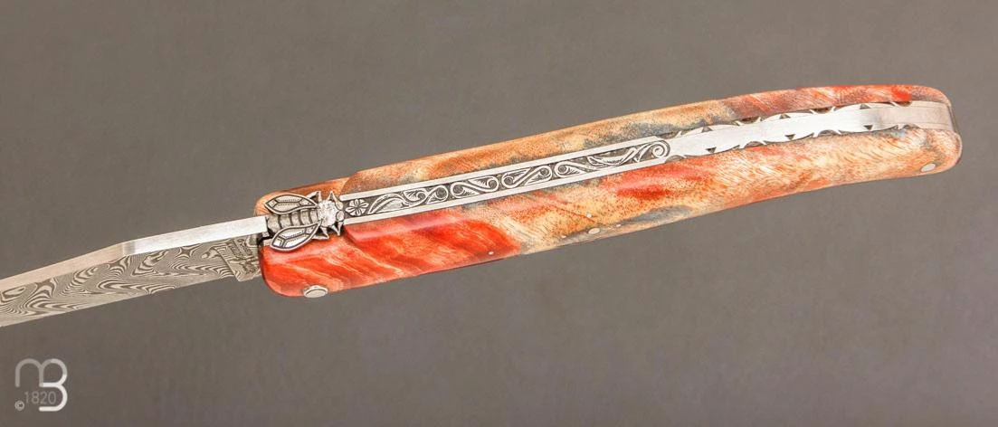 Couteau Laguiole En Aubrac 12 Cm Manche En Fourche De Peuplier Teinté Et Stabilisée 6 Couteau Laguiole En Aubrac 12 Cm Manche En Fourche De Peuplier Teinté Et Stabilisée – Image 4