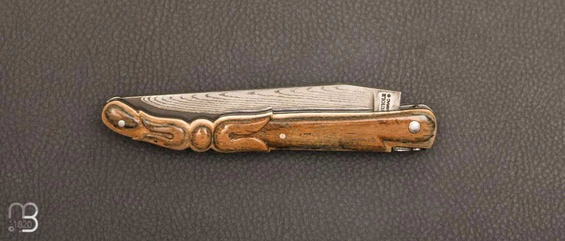 Couteau " Tulipe " Laguiole En Aubrac 12 Cm Manche En Ivoire De Mammouth Et Lame VG10 Suminagashi 9 Couteau " Tulipe " Laguiole En Aubrac 12 Cm Manche En Ivoire De Mammouth Et Lame VG10 Suminagashi – Image 7