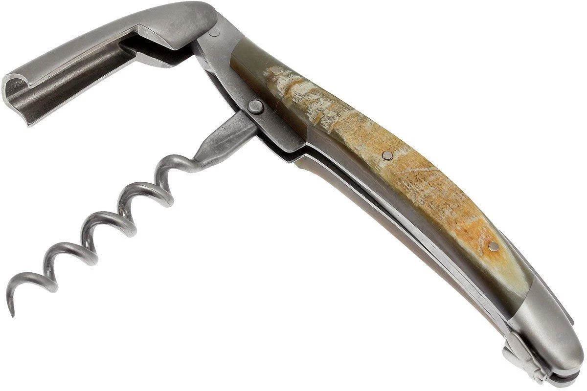 Forge De Laguiole SOM1CASAT, Couteau Sommelier Matifié, Corne D'Aubrac 4 Forge De Laguiole SOM1CASAT, Couteau Sommelier Matifié, Corne D'Aubrac – Image 2