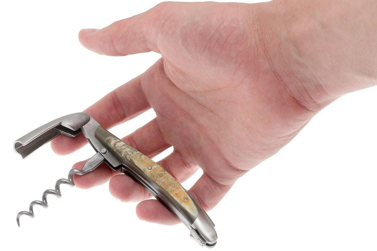 Forge De Laguiole SOM1CASAT, Couteau Sommelier Matifié, Corne D'Aubrac 7 Forge De Laguiole SOM1CASAT, Couteau Sommelier Matifié, Corne D'Aubrac – Image 5