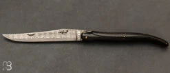 Couteau Laguiole Damas Pointe De Corne 18cm - Forge De Laguiole