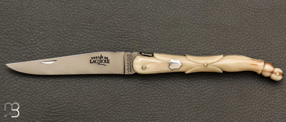 Couteau Laguiole Par Stéphane Rambaud - Aile De Pigeon Corne Blonde 3 Couteau Laguiole Par Stéphane Rambaud - Aile De Pigeon Corne Blonde