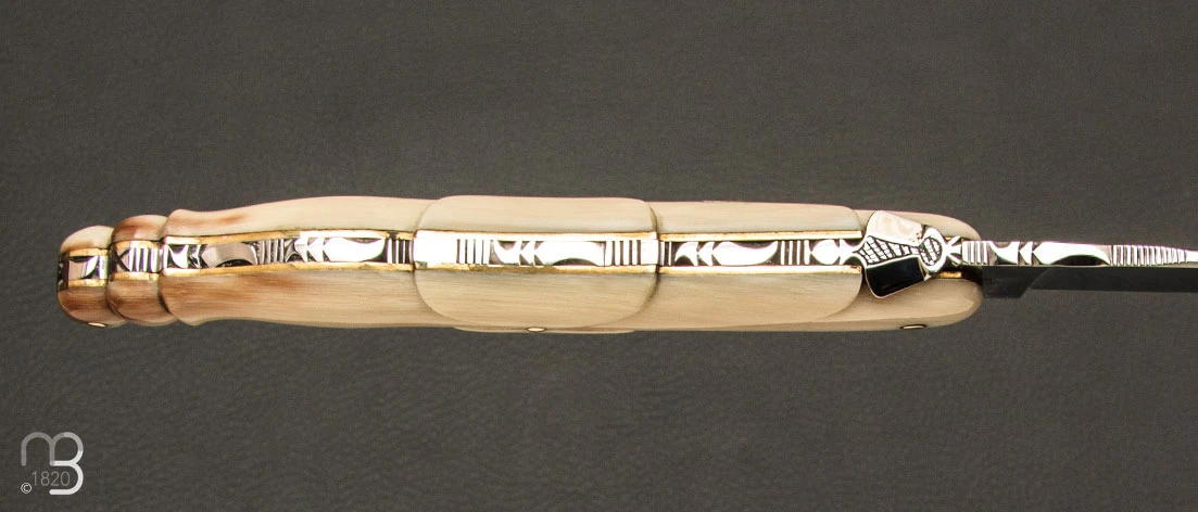 Couteau Laguiole Par Stéphane Rambaud - Aile De Pigeon Corne Blonde 5 Couteau Laguiole Par Stéphane Rambaud - Aile De Pigeon Corne Blonde – Image 3