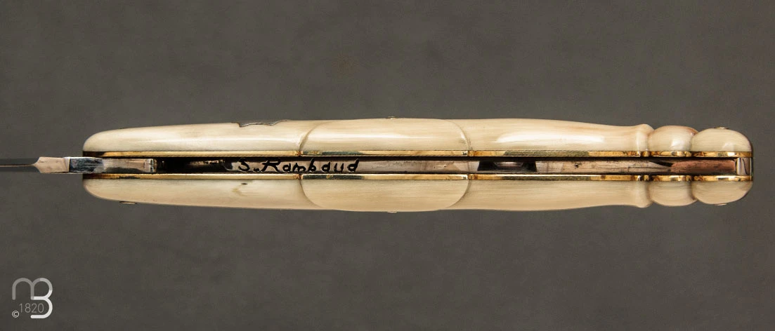 Couteau Laguiole Par Stéphane Rambaud - Aile De Pigeon Corne Blonde 6 Couteau Laguiole Par Stéphane Rambaud - Aile De Pigeon Corne Blonde – Image 4