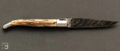 Couteau Laguiole En Aubrac Croûte D'ivoire De Mammouth, Lame Damas Explosion -Laguiole couteau laguiole aubrac mam damas 2 zx1200