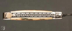 Couteau Laguiole En Aubrac Croûte D'ivoire De Mammouth, Lame Damas Explosion -Laguiole couteau laguiole aubrac mam damas 4 zx1200