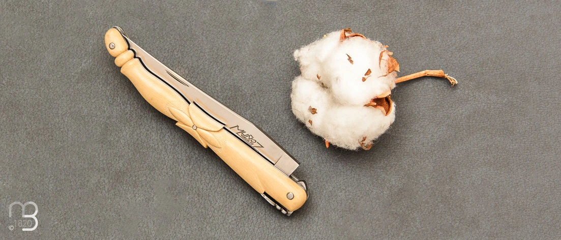 Couteau De Collection Laguiole Aile De Pigeon Buis Par Virgilio Munoz 6 Couteau De Collection Laguiole Aile De Pigeon Buis Par Virgilio Munoz – Image 4