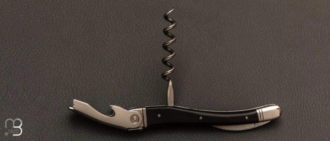 Couteau Sommelier Château Laguiole Manche En Corne Noire 5 Couteau Sommelier Château Laguiole Manche En Corne Noire – Image 3