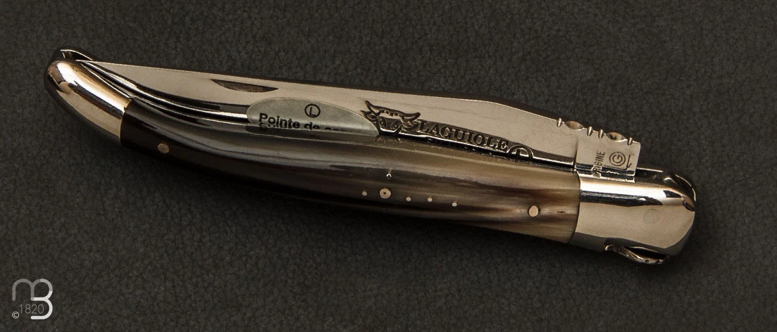 Couteau Laguiole Aubrac Corne Blonde Coquille 5 Couteau Laguiole Aubrac Corne Blonde Coquille – Image 3