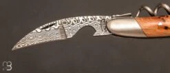 Couteau Sommelier Genévrier Et Damas Par La Forge De Laguiole -Laguiole sommelier laguiole SOMGE 4 zoom
